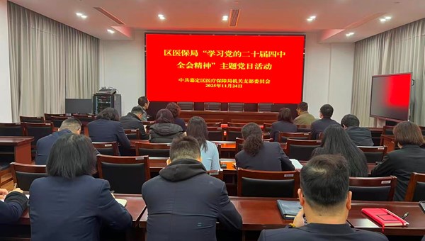 区医保局机关党支部开展“学习党的二十届四中全会精神”主题党日活动